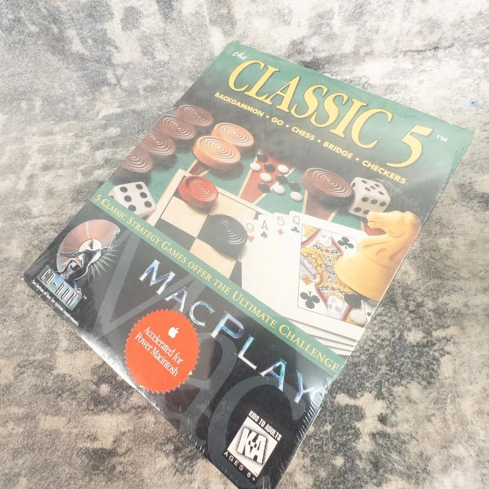The Classic 5 MacPlay 1996 Power‎ Macintosh CD-ROM Big Box Game Factory Sealed